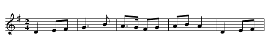 La Bourree Carree de St. Chartier - staff notation