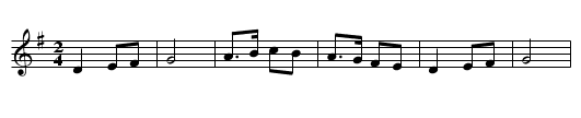 La Bourree des Dindes - staff notation