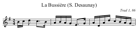 La Bussière (S. Desaunay) - staff notation