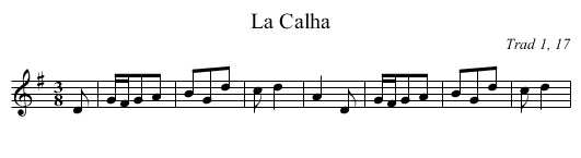La Calha - staff notation