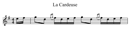 La Cardeuse - staff notation