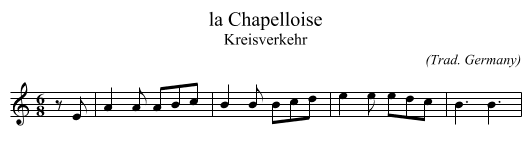 la Chapelloise - staff notation