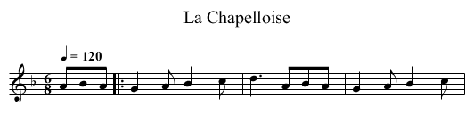 La Chapelloise - staff notation