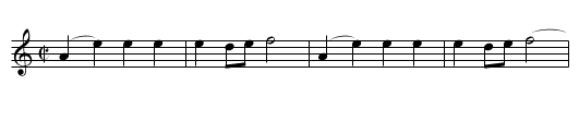 La Cinquantaine - staff notation