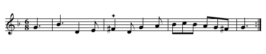 La Coquette - staff notation