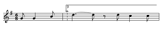 La Courante - staff notation