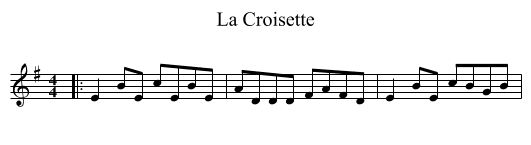 La Croisette - staff notation