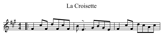 La Croisette - staff notation
