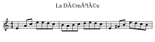 La DÃ©mÃªlÃ©e - staff notation