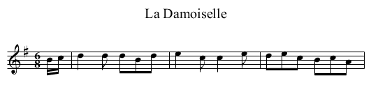 La Damoiselle - staff notation