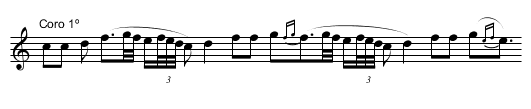 La de coyer (CT 484) - staff notation