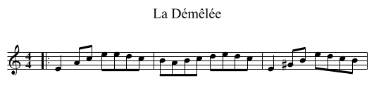 La Démêlée - staff notation