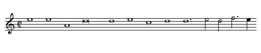 La Deploration de la morte de Johannes Ockeghem - staff notation