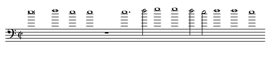 La Deploration de la morte de Johannes Ockeghem - staff notation