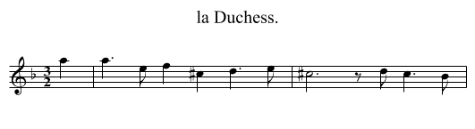 la Duchess. - staff notation
