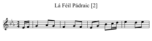 Lá Féil Pádraic [2] - staff notation