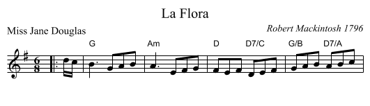 La Flora - staff notation
