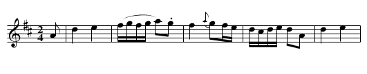 la' Foes Allemande - staff notation