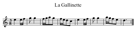 La Gallinette - staff notation