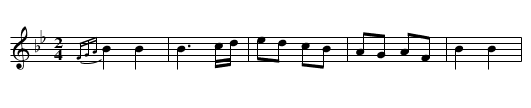 La Gavotte - staff notation
