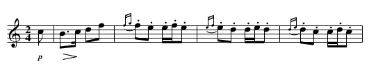 La GITANA POLKA - staff notation