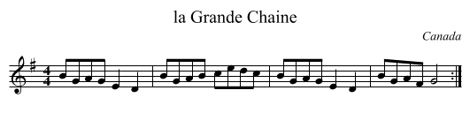 la Grande Chaine - staff notation