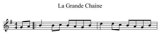 La Grande Chaine - staff notation