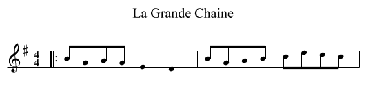 La Grande Chaine - staff notation