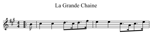 La Grande Chaine - staff notation
