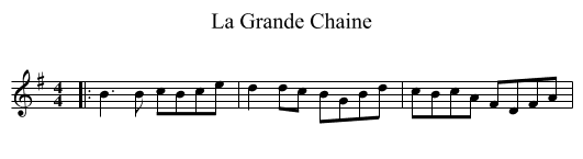La Grande Chaine - staff notation