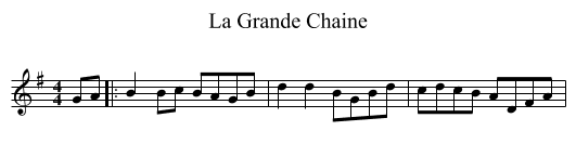 La Grande Chaine - staff notation