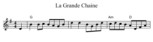 La Grande Chaine - staff notation