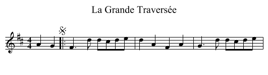 La Grande Traversée - staff notation