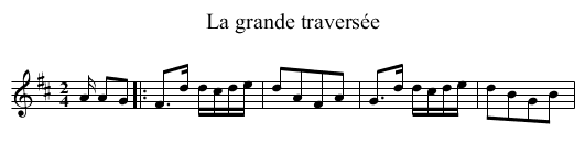 La grande traversée - staff notation