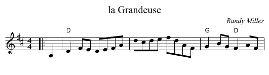 la Grandeuse - staff notation