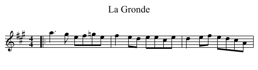 La Gronde - staff notation