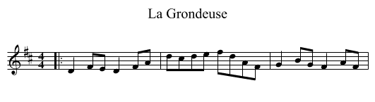 La Grondeuse - staff notation