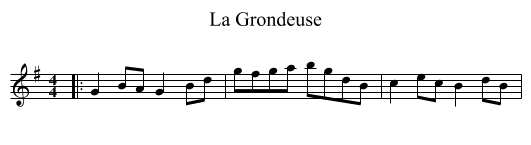 La Grondeuse - staff notation