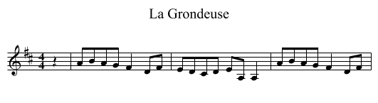 La Grondeuse - staff notation