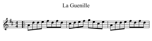 La Guenille - staff notation