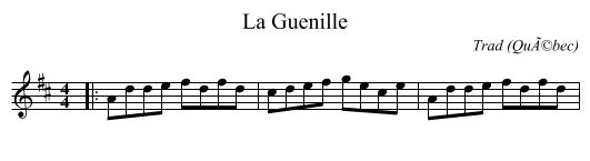 La Guenille - staff notation