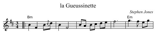 la Gueussinette - staff notation