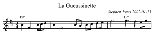 La Gueussinette - staff notation