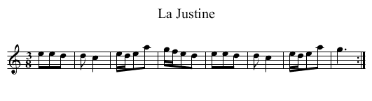 La Justine - staff notation