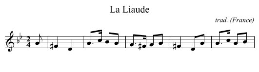 La Liaude - staff notation
