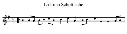 La Luna Schottische - staff notation