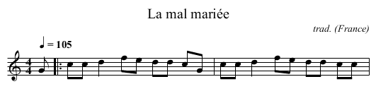 La mal mariée - staff notation