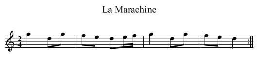 La Marachine - staff notation