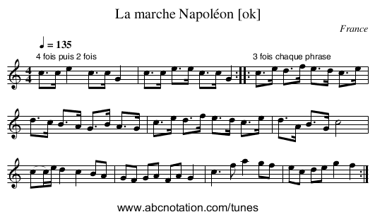 La marche Napoléon [ok] - staff notation