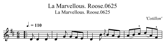La Marvellous. Roose.0625 - staff notation